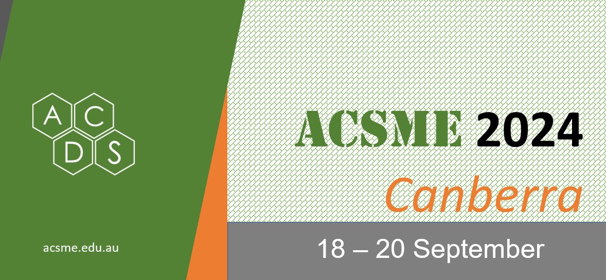 ACSME 2024 University of Canberra Program and information for